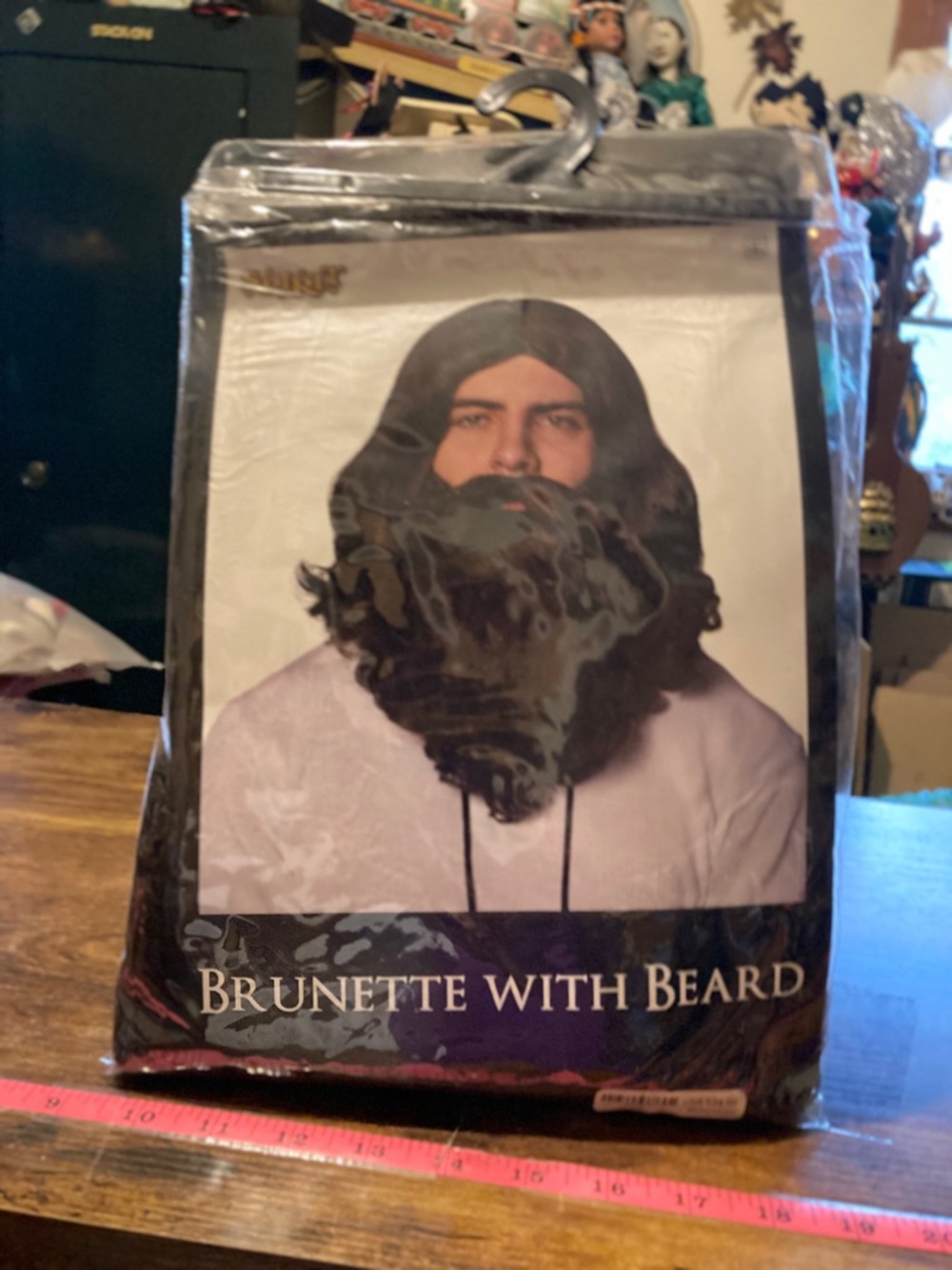 Spirit brunette wig with beard